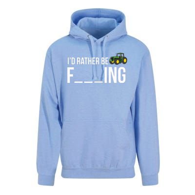 Id Rather Be Farming Funny Farmer Gift Unisex Surf Hoodie