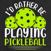 I'd Rather Be Playing Pickleball Gift For Pickleball Team Golf Towel