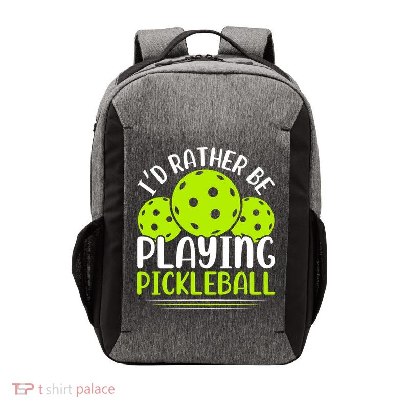 I'd Rather Be Playing Pickleball Gift For Pickleball Team Vector Backpack