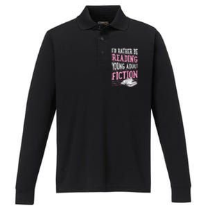 Id Rather Be Reading Young Adult Fiction Gift Performance Long Sleeve Polo