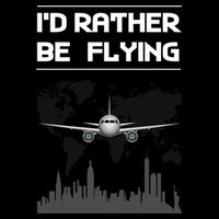 Id Rather Be Flying Funny Airplane Pilot Saying Gift Cooling Performance Crew T-Shirt