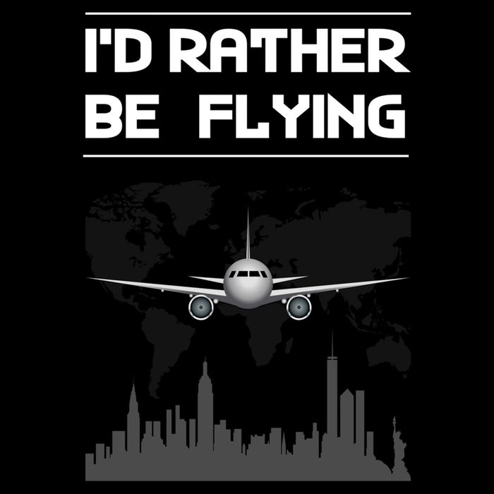 Id Rather Be Flying Funny Airplane Pilot Saying Gift Cooling Performance Crew T-Shirt
