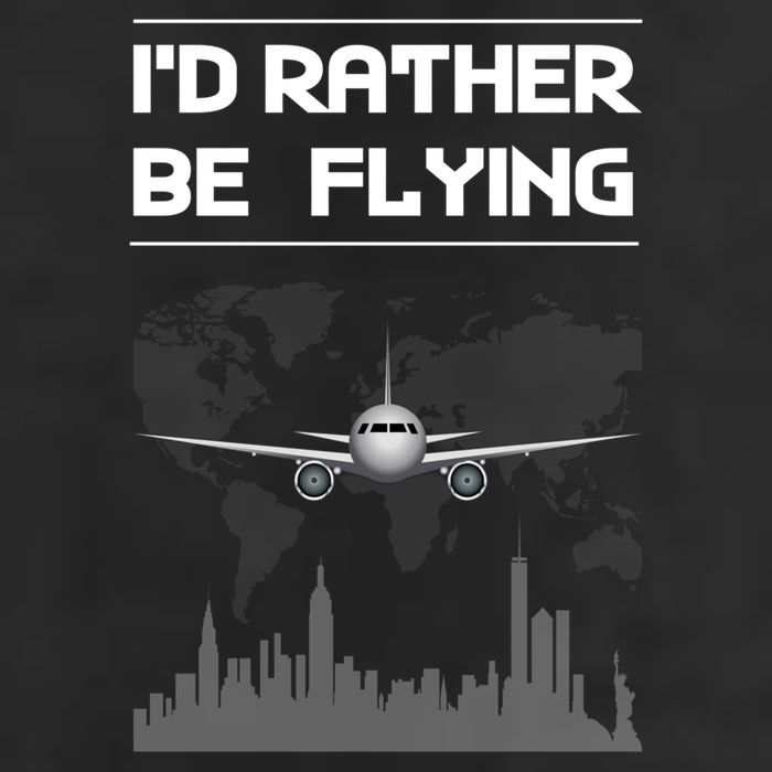 Id Rather Be Flying Funny Airplane Pilot Saying Gift Golf Towel