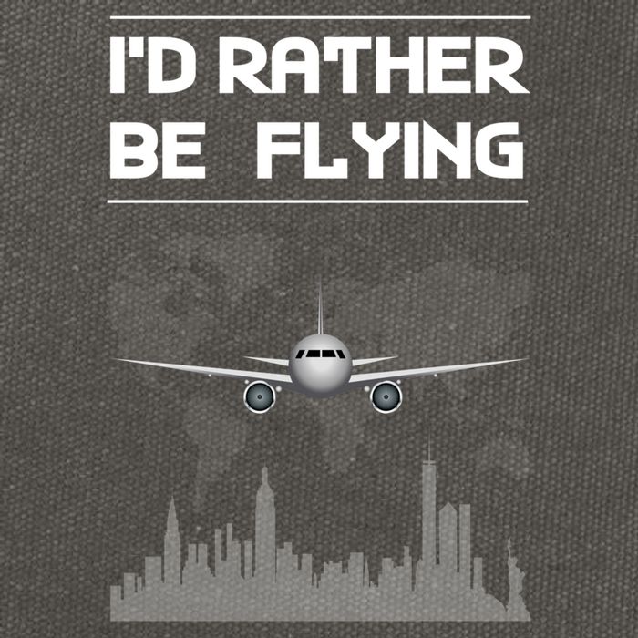 Id Rather Be Flying Funny Airplane Pilot Saying Gift Cotton Canvas Backpack