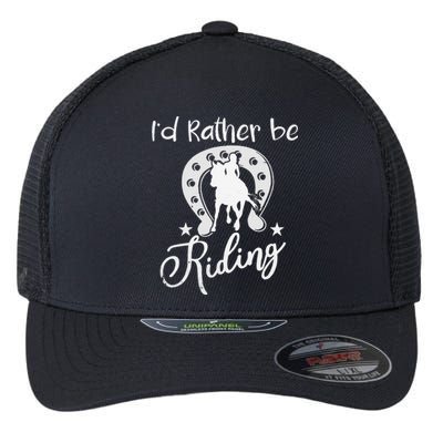 Id Rather Be Riding Horseback Flexfit Unipanel Trucker Cap