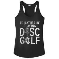 I`d Rather Be Playing Disc Golf I Frisbee Golf I Disc Golf Ladies PosiCharge Competitor Racerback Tank