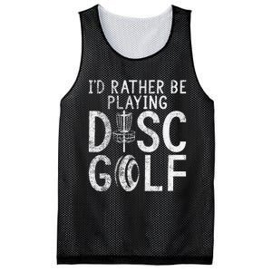 I`d Rather Be Playing Disc Golf I Frisbee Golf I Disc Golf Mesh Reversible Basketball Jersey Tank