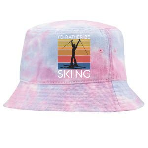 Id Rather Be Skiing Snow Winter Sport Skier Gift Tie-Dyed Bucket Hat