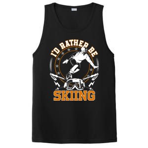 Id Rather Be Skiing Snow Winter Ski Cool Gift PosiCharge Competitor Tank