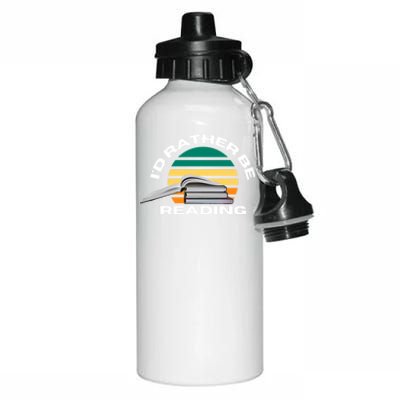 Id Rather Be Reading Funny Reading Book Lover Great Gift Aluminum Water Bottle