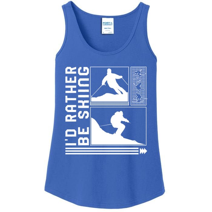 Id Rather Be Skiing Skiing Skier Winter Snowboard Snowboar Funny Gift Ladies Essential Tank