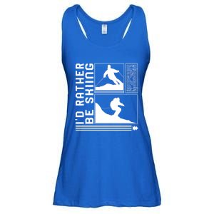 Id Rather Be Skiing Skiing Skier Winter Snowboard Snowboar Funny Gift Ladies Essential Flowy Tank