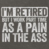 I'm Retired But I Work Part Time As A Pain In The Ass Cotton Canvas Backpack