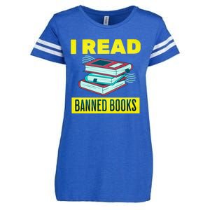 I Read Banned Books Politically Incorrect Anti Censorship Enza Ladies Jersey Football T-Shirt