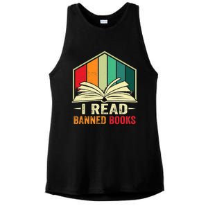 I Read Banned Books Week Librarian Freedom Reader Nerd Ladies PosiCharge Tri-Blend Wicking Tank