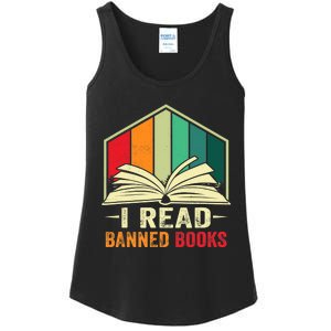 I Read Banned Books Week Librarian Freedom Reader Nerd Ladies Essential Tank