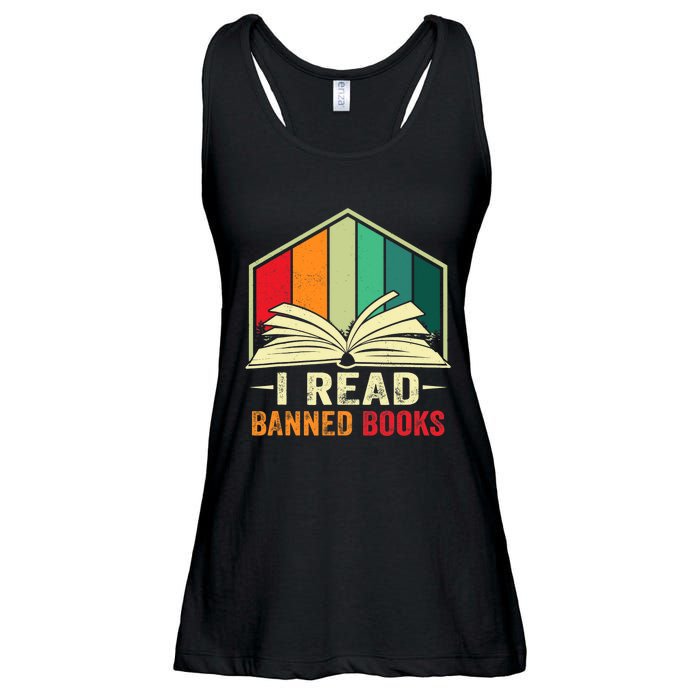 I Read Banned Books Week Librarian Freedom Reader Nerd Ladies Essential Flowy Tank