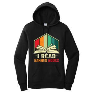 I Read Banned Books Week Librarian Freedom Reader Nerd Women's Pullover Hoodie