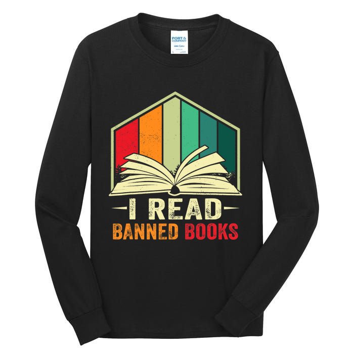 I Read Banned Books Week Librarian Freedom Reader Nerd Tall Long Sleeve T-Shirt