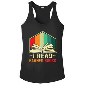 I Read Banned Books Week Librarian Freedom Reader Nerd Ladies PosiCharge Competitor Racerback Tank