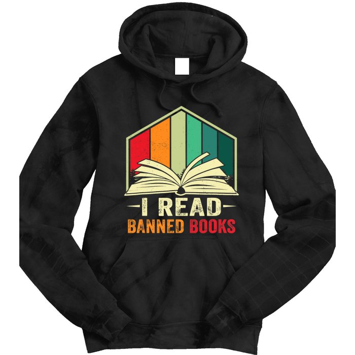 I Read Banned Books Week Librarian Freedom Reader Nerd Tie Dye Hoodie