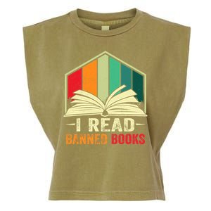 I Read Banned Books Week Librarian Freedom Reader Nerd Garment-Dyed Women's Muscle Tee