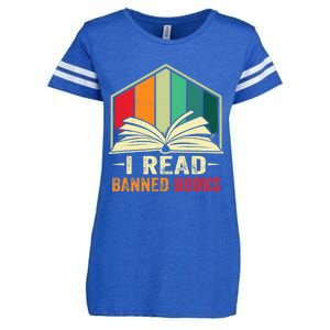 I Read Banned Books Week Librarian Freedom Reader Nerd Enza Ladies Jersey Football T-Shirt