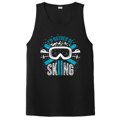 Id Rather Be Skiing Cute Gift PosiCharge Competitor Tank