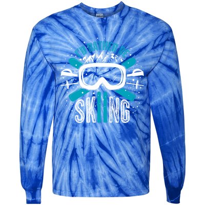 Id Rather Be Skiing Cute Gift Tie-Dye Long Sleeve Shirt