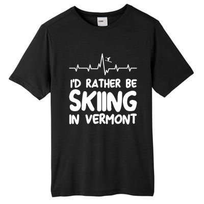 Id Rather Be Skiing In Vermont Skiing Cool Gift Tall Fusion ChromaSoft Performance T-Shirt