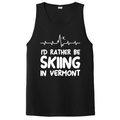 Id Rather Be Skiing In Vermont Skiing Cool Gift PosiCharge Competitor Tank