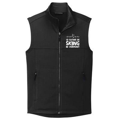 Id Rather Be Skiing In Vermont Skiing Cool Gift Collective Smooth Fleece Vest