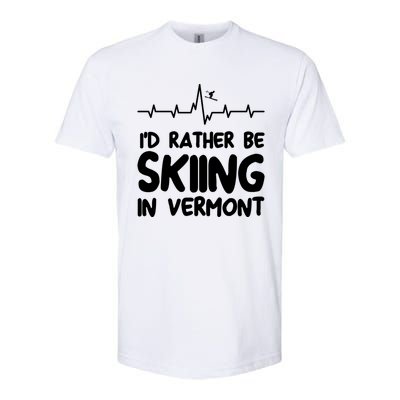 Id Rather Be Skiing In Vermont Skiing Cool Gift Softstyle CVC T-Shirt