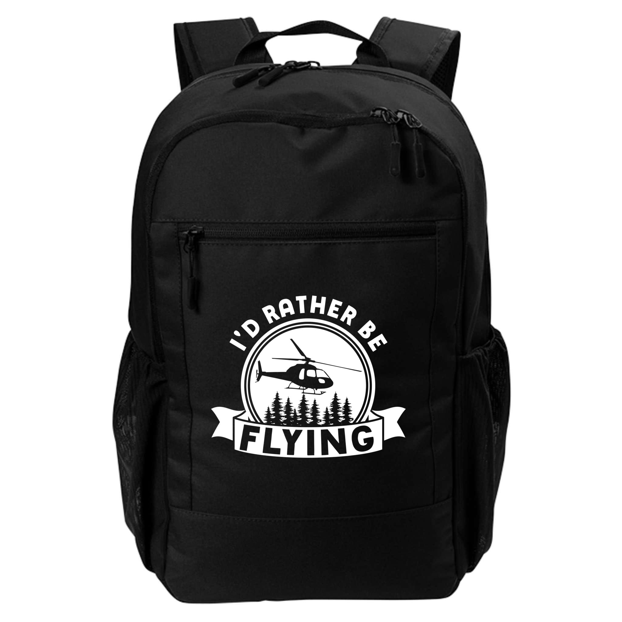Id Rather Be Flying Funny Helicopter Pilot Gift Backpack