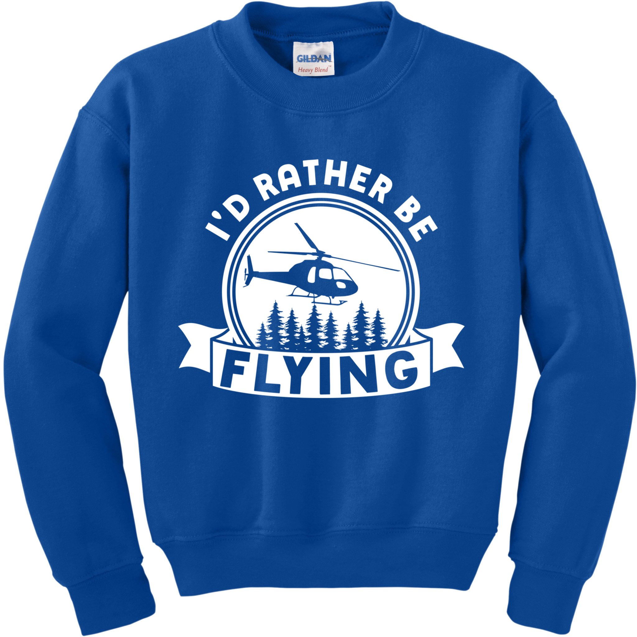 Id Rather Be Flying Funny Helicopter Pilot Gift Kids Sweatshirt