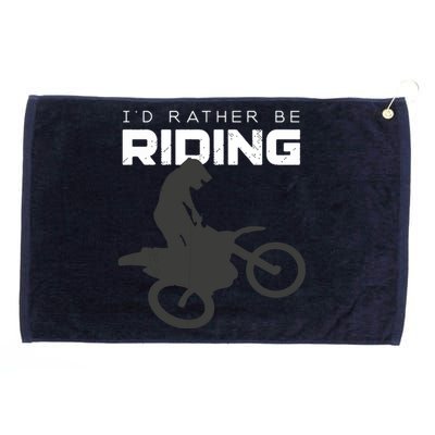 Id Rather Be Riding Motocross Apparel Dirt Bike Motocross Grommeted Golf Towel