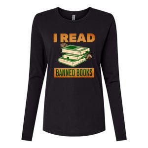 I Read Banned Books Politically Incorrect Anti Censorship Womens Cotton Relaxed Long Sleeve T-Shirt