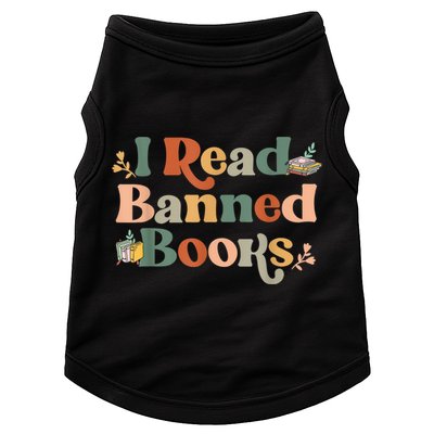I Read Banned Books Week Librarian Freadom Reader Nerd Doggie Tank