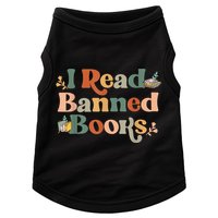 I Read Banned Books Week Librarian Freadom Reader Nerd Doggie Tank
