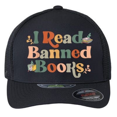 I Read Banned Books Week Librarian Freadom Reader Nerd Flexfit Unipanel Trucker Cap