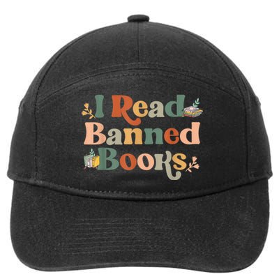 I Read Banned Books Week Librarian Freadom Reader Nerd 7-Panel Snapback Hat