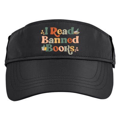 I Read Banned Books Week Librarian Freadom Reader Nerd Adult Drive Performance Visor