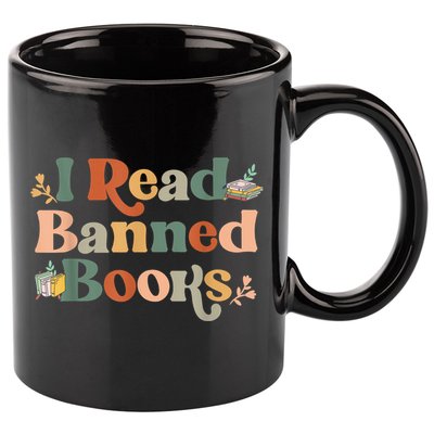 I Read Banned Books Week Librarian Freadom Reader Nerd 11oz C Handle Ceramic Mug