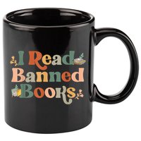 I Read Banned Books Week Librarian Freadom Reader Nerd 11oz C Handle Ceramic Mug