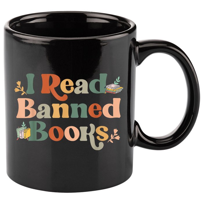 I Read Banned Books Week Librarian Freadom Reader Nerd 11oz C Handle Ceramic Mug