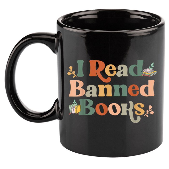 I Read Banned Books Week Librarian Freadom Reader Nerd 11oz C Handle Ceramic Mug