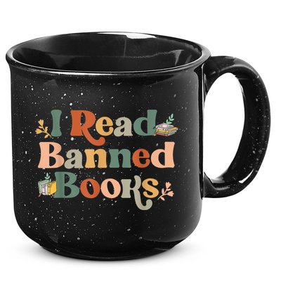 I Read Banned Books Week Librarian Freadom Reader Nerd 15oz Campfire Ceramic Mug