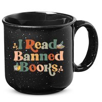 I Read Banned Books Week Librarian Freadom Reader Nerd 15oz Campfire Ceramic Mug