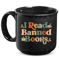 I Read Banned Books Week Librarian Freadom Reader Nerd 15oz Campfire Ceramic Mug