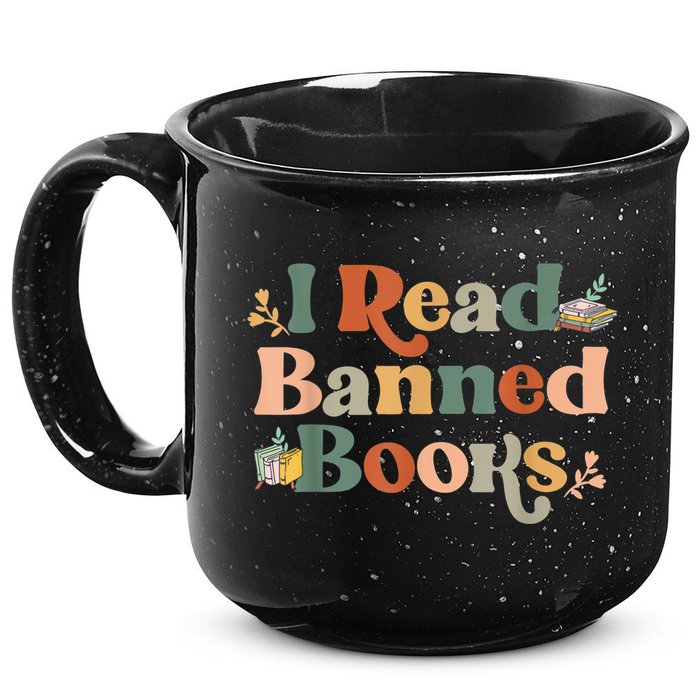 I Read Banned Books Week Librarian Freadom Reader Nerd 15oz Campfire Ceramic Mug
